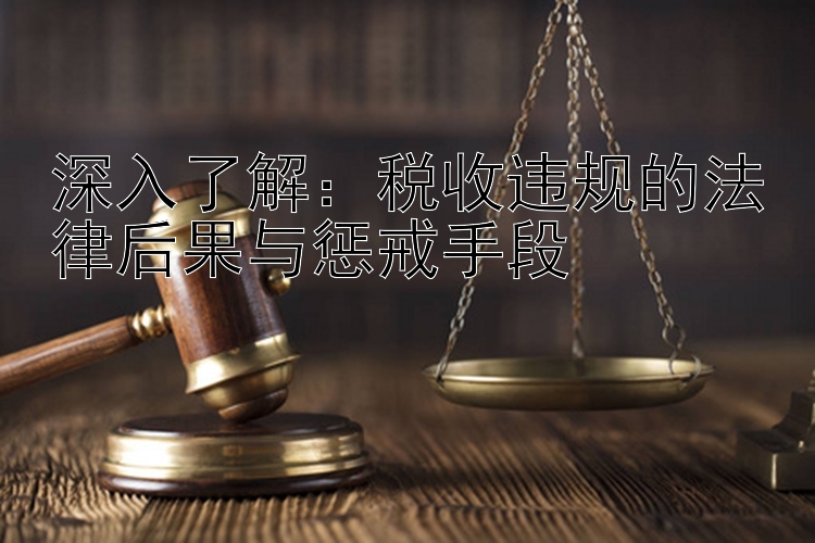 深入了解：税收违规的法律后果与惩戒手段