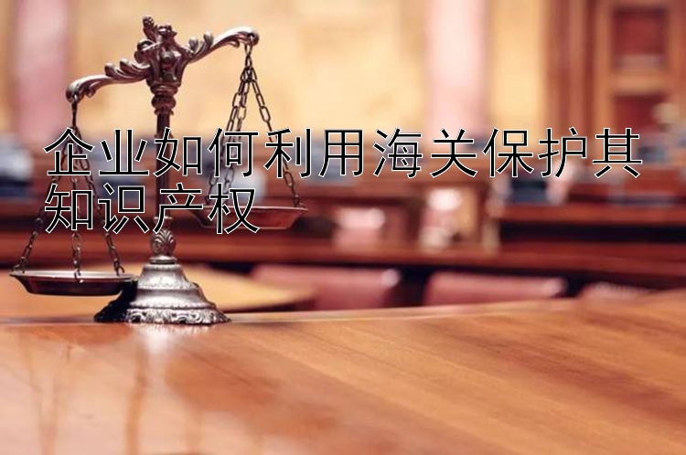 企业如何利用海关保护其知识产权