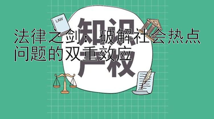 法律之剑：破解社会热点问题的双重效应