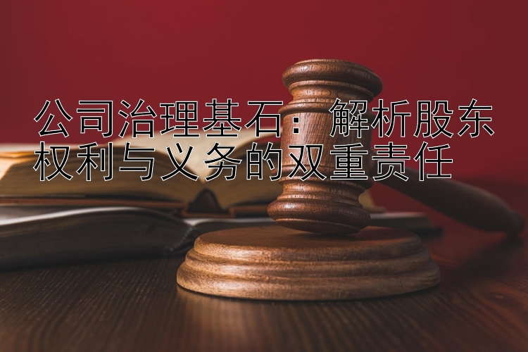 公司治理基石：解析股东权利与义务的双重责任