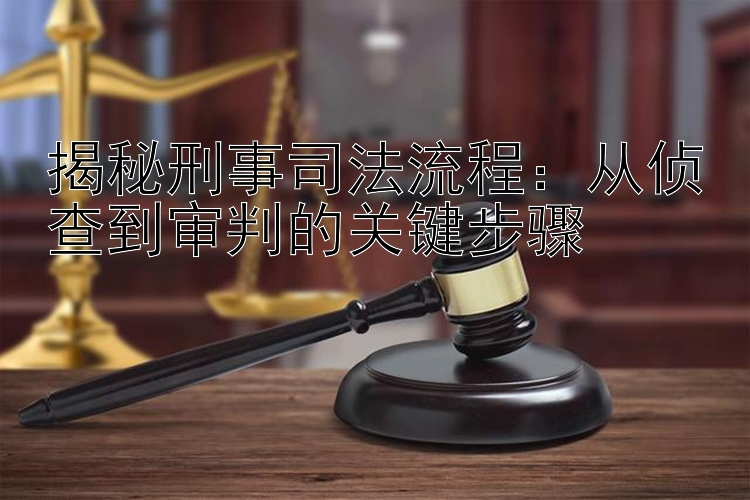 揭秘刑事司法流程：从侦查到审判的关键步骤