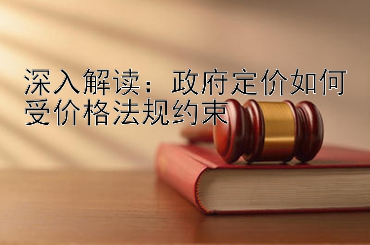 深入解读：政府定价如何受价格法规约束