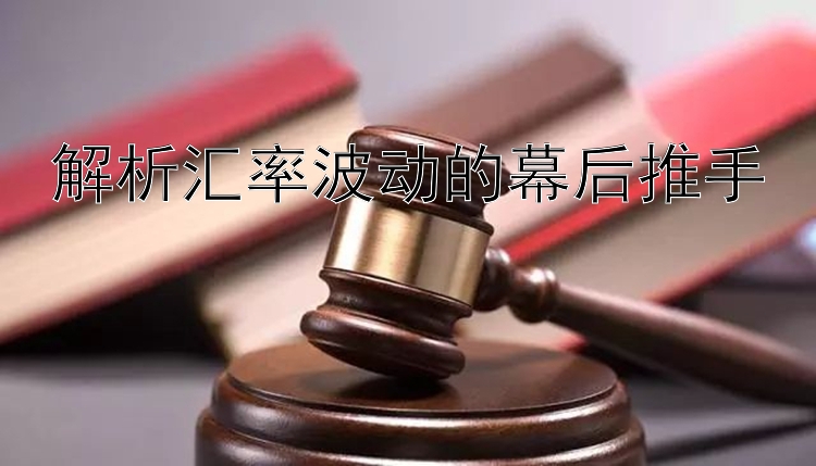 解析汇率波动的幕后推手