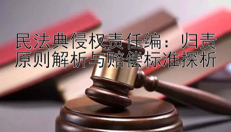 民法典侵权责任编：归责原则解析与赔偿标准探析