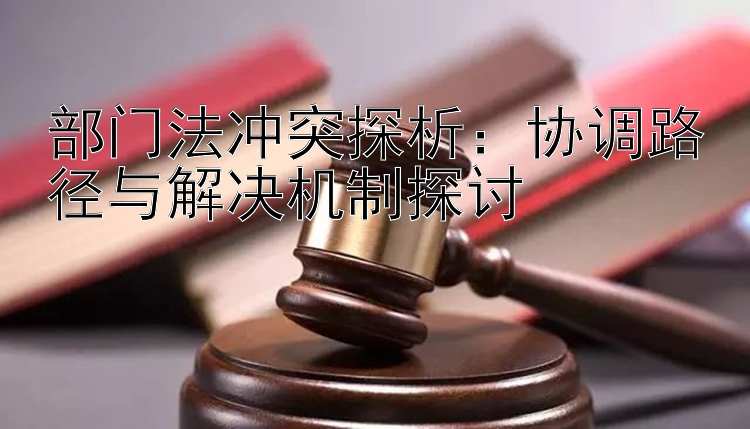 部门法冲突探析：协调路径与解决机制探讨