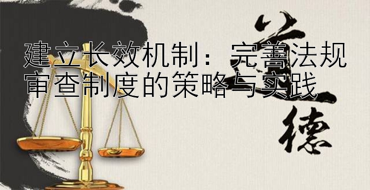 建立长效机制：完善法规审查制度的策略与实践